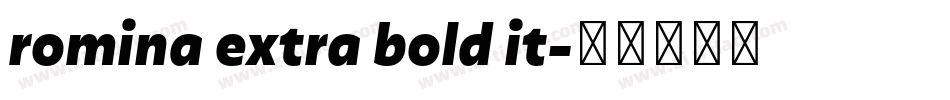 romina extra bold it字体转换